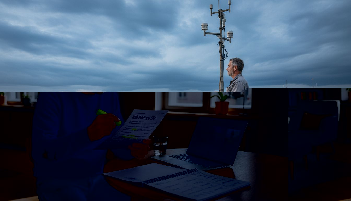 Man highlighting German lyrics while singing