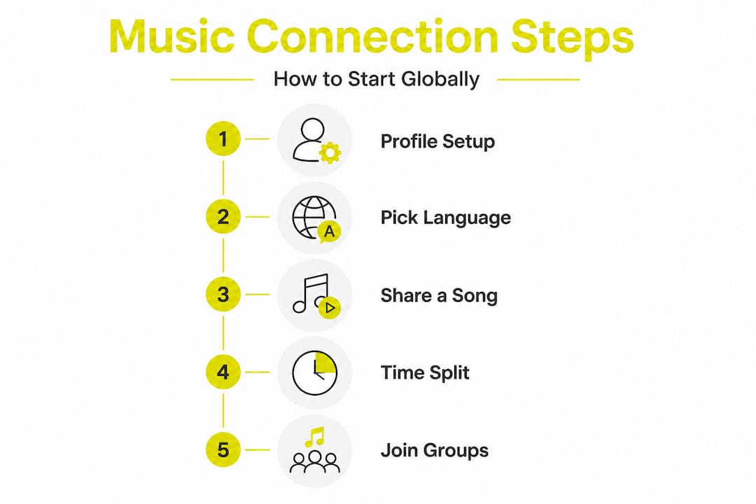 Step by step guide using music to connect globally