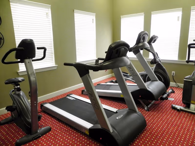 Fitness center treadmills