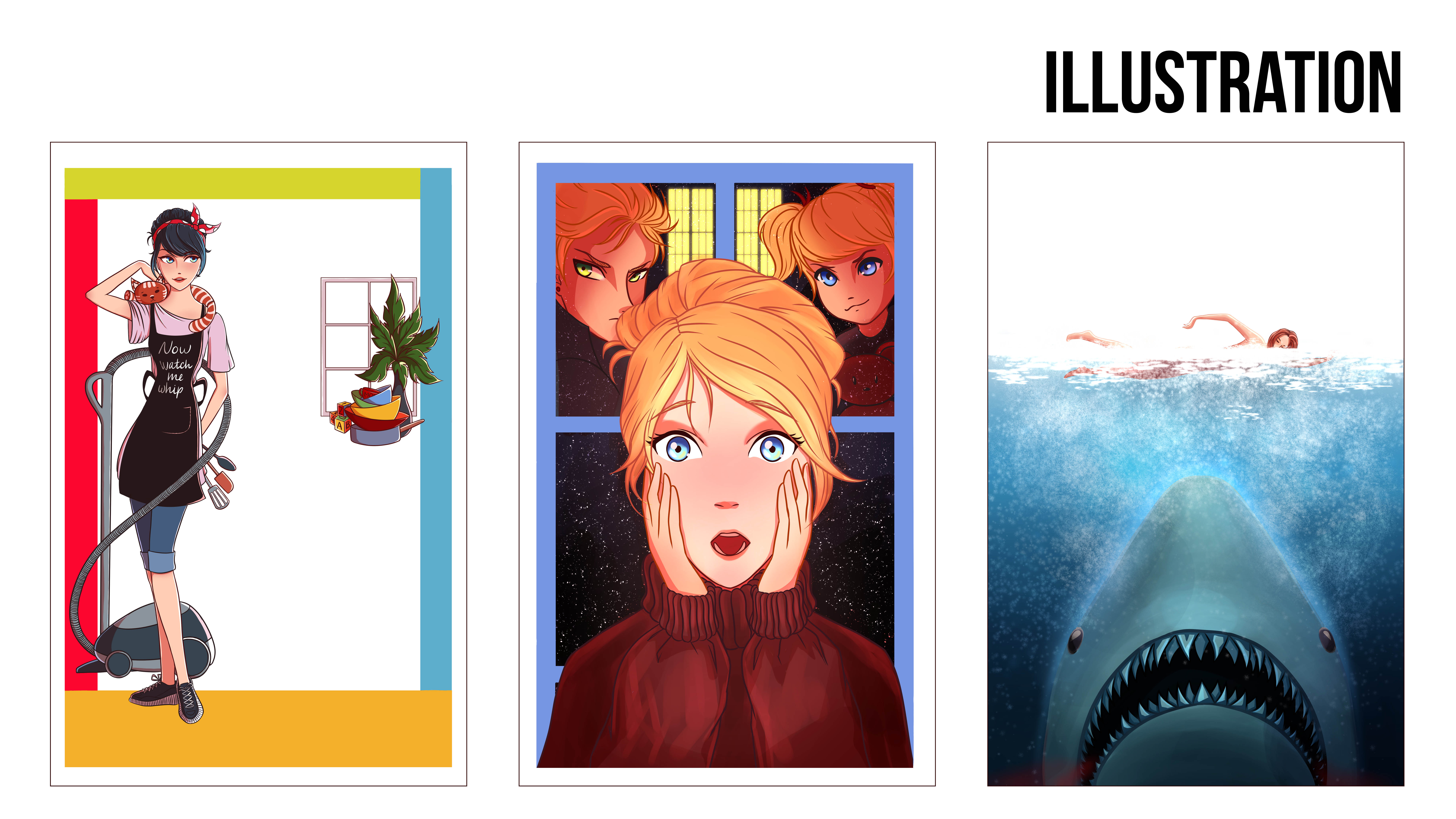 Zhanna Postupaylo | Sketch Creative | Image of three illustrations for posters