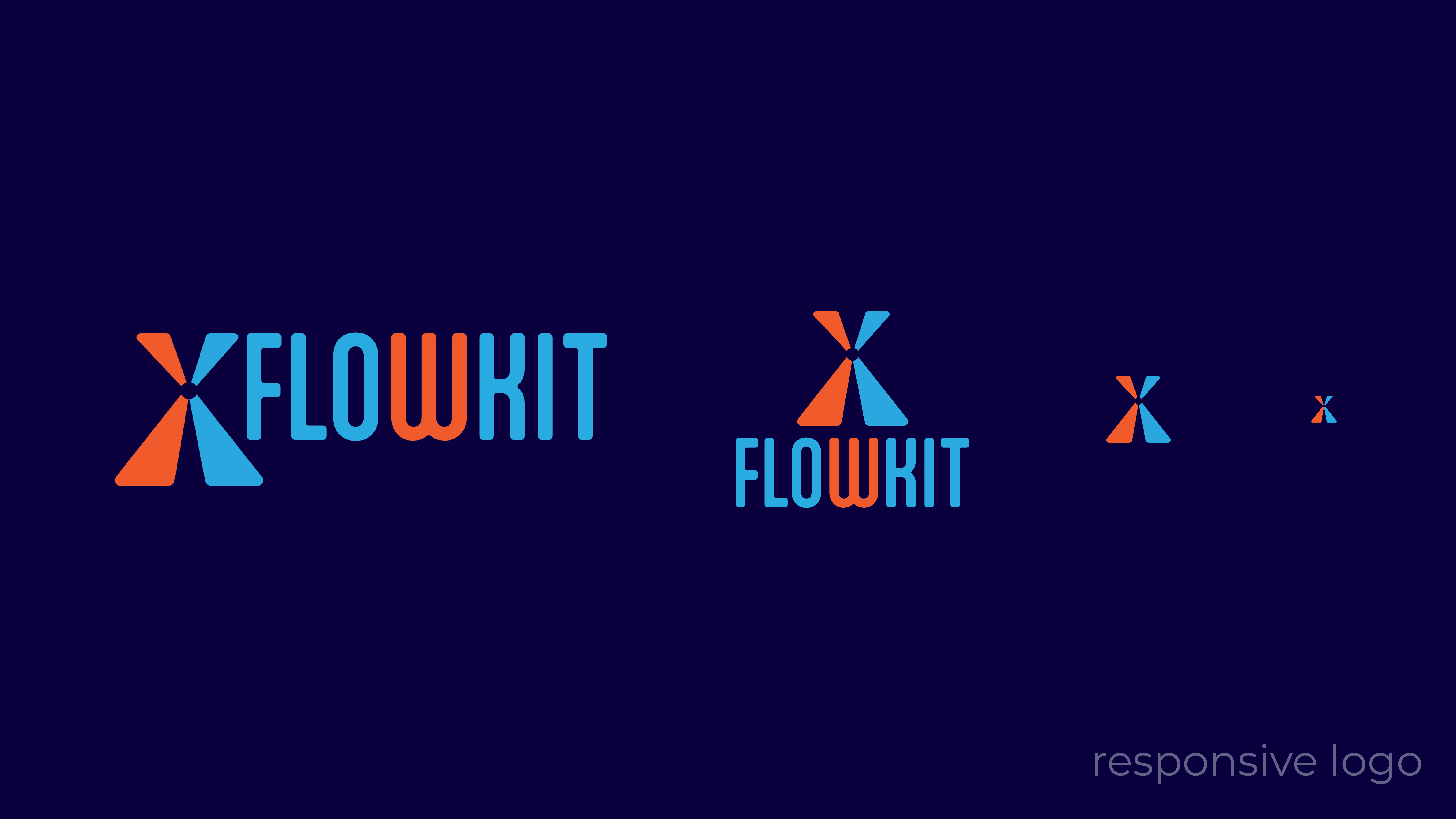 Zhanna Postupaylo | Sketch Creative | Image of Flowkit responsive logo variations.
