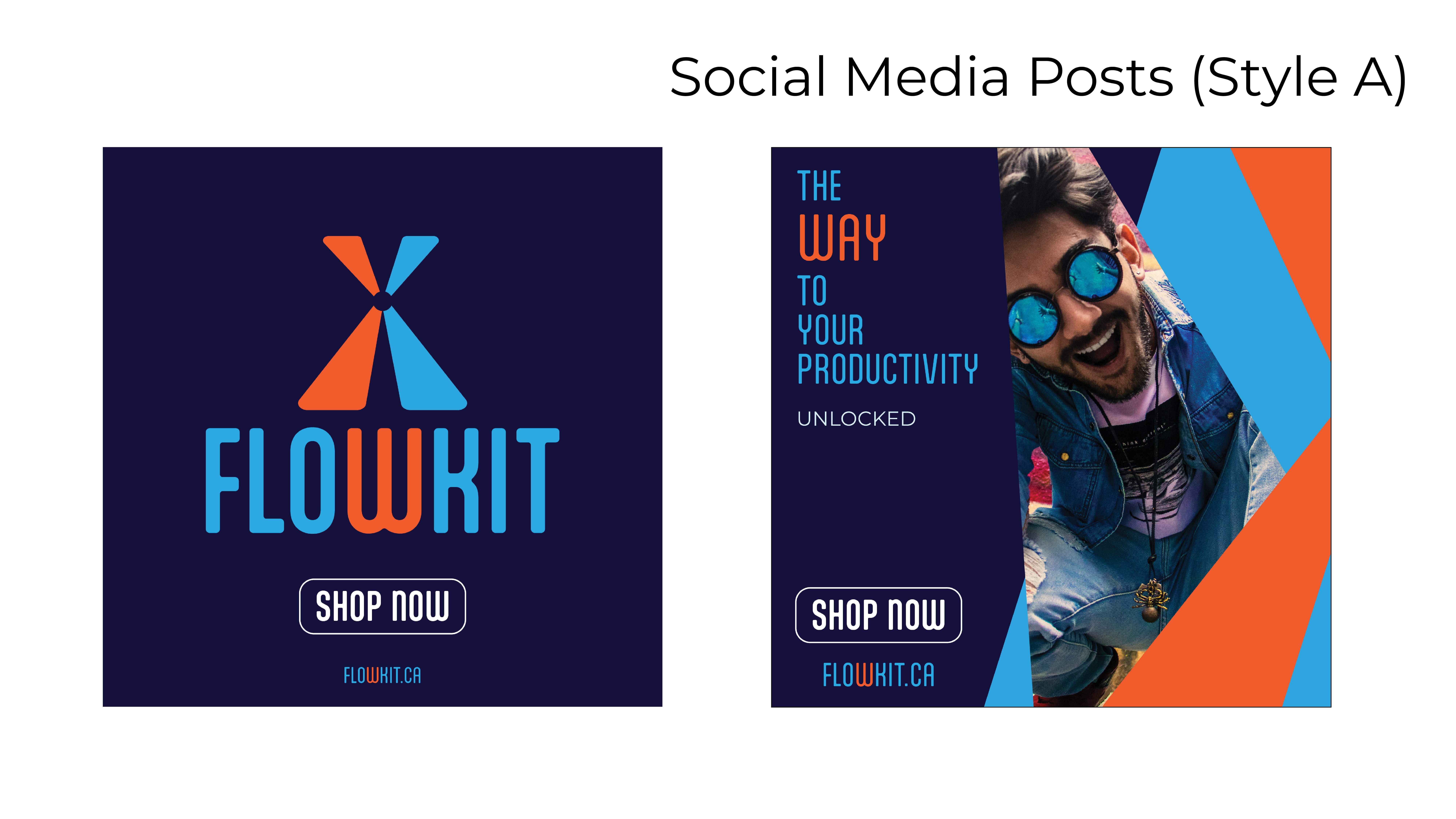 Zhanna Postupaylo | Sketch Creative | Image of social medial posts for Flowkit.