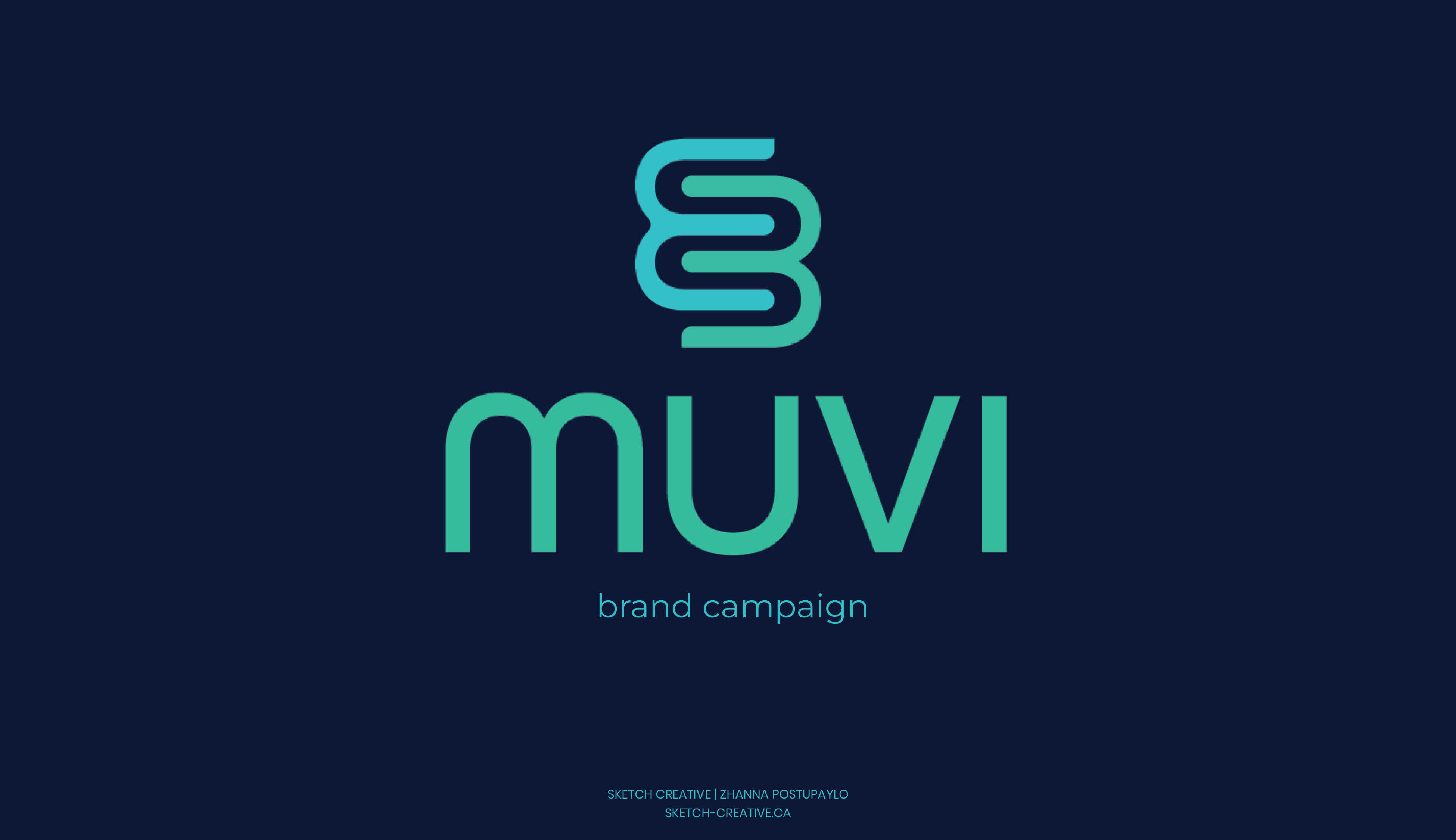 Zhanna Postupaylo | Sketch Creative | Image of MUVI brand campaign card.