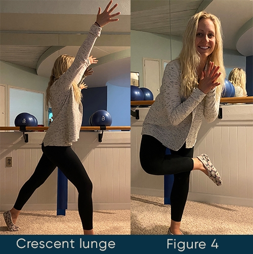 Robin Jones demonstrates stretches