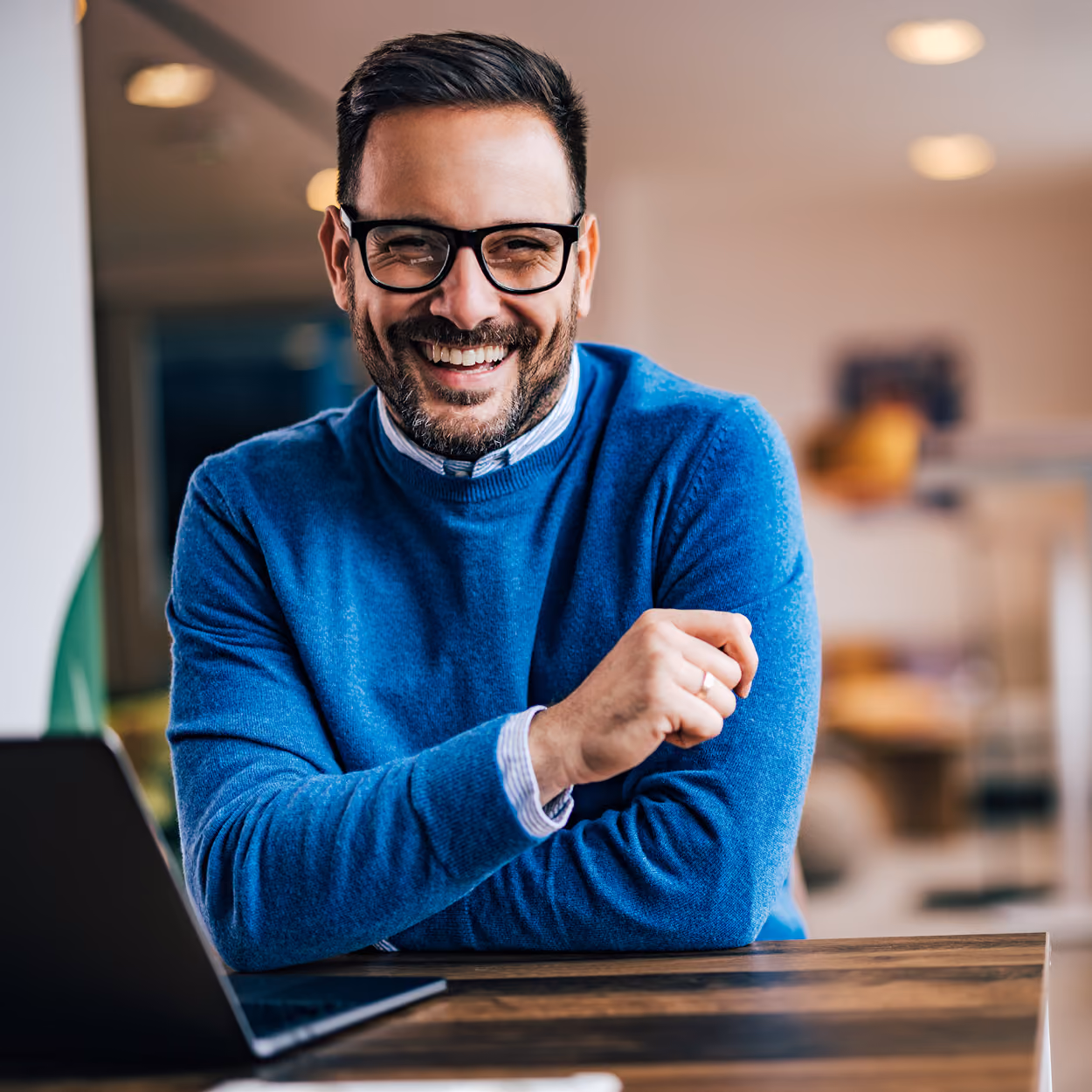 Employee on laptop