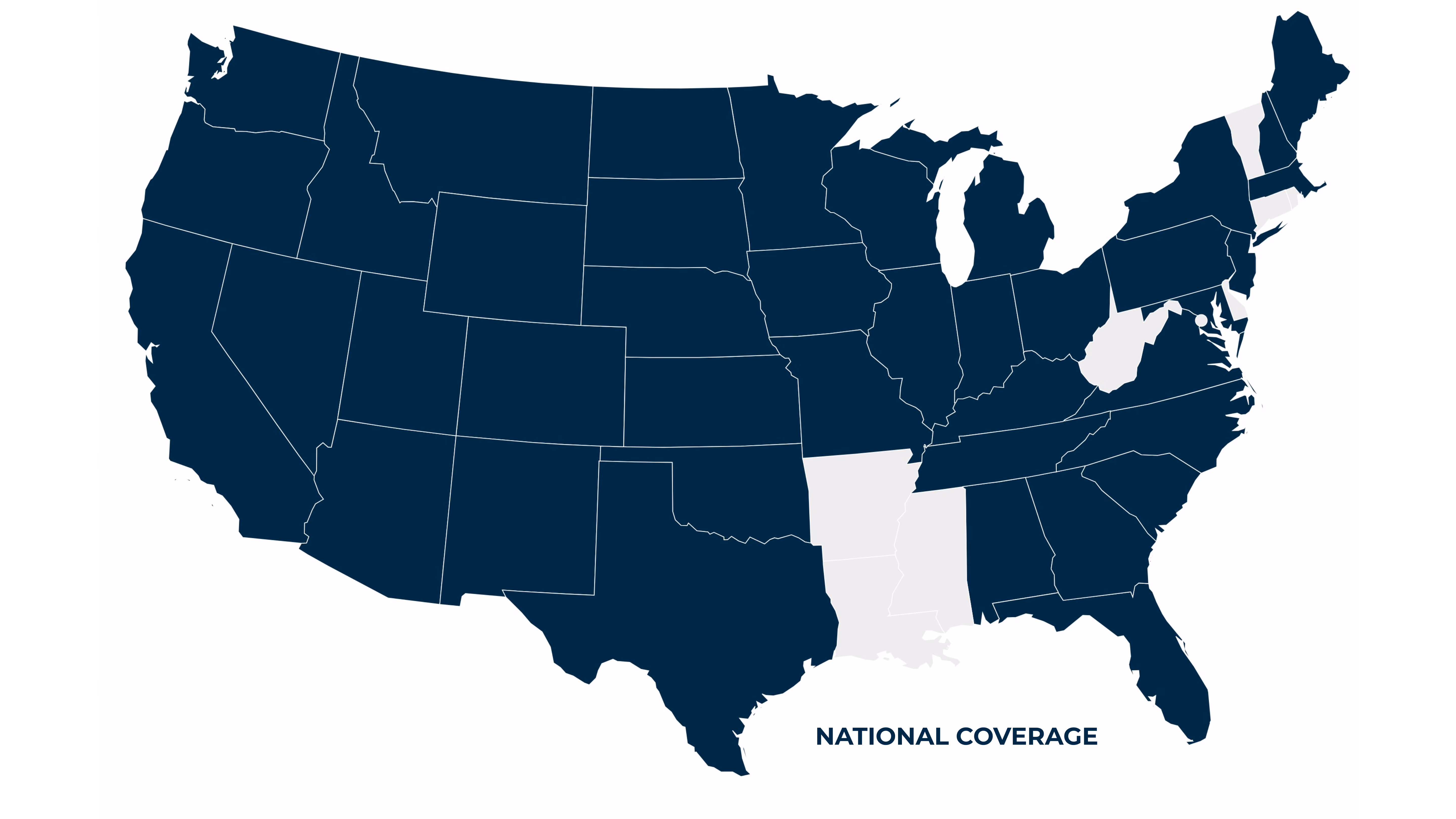 U.S. map showing locations for Mereo Networks