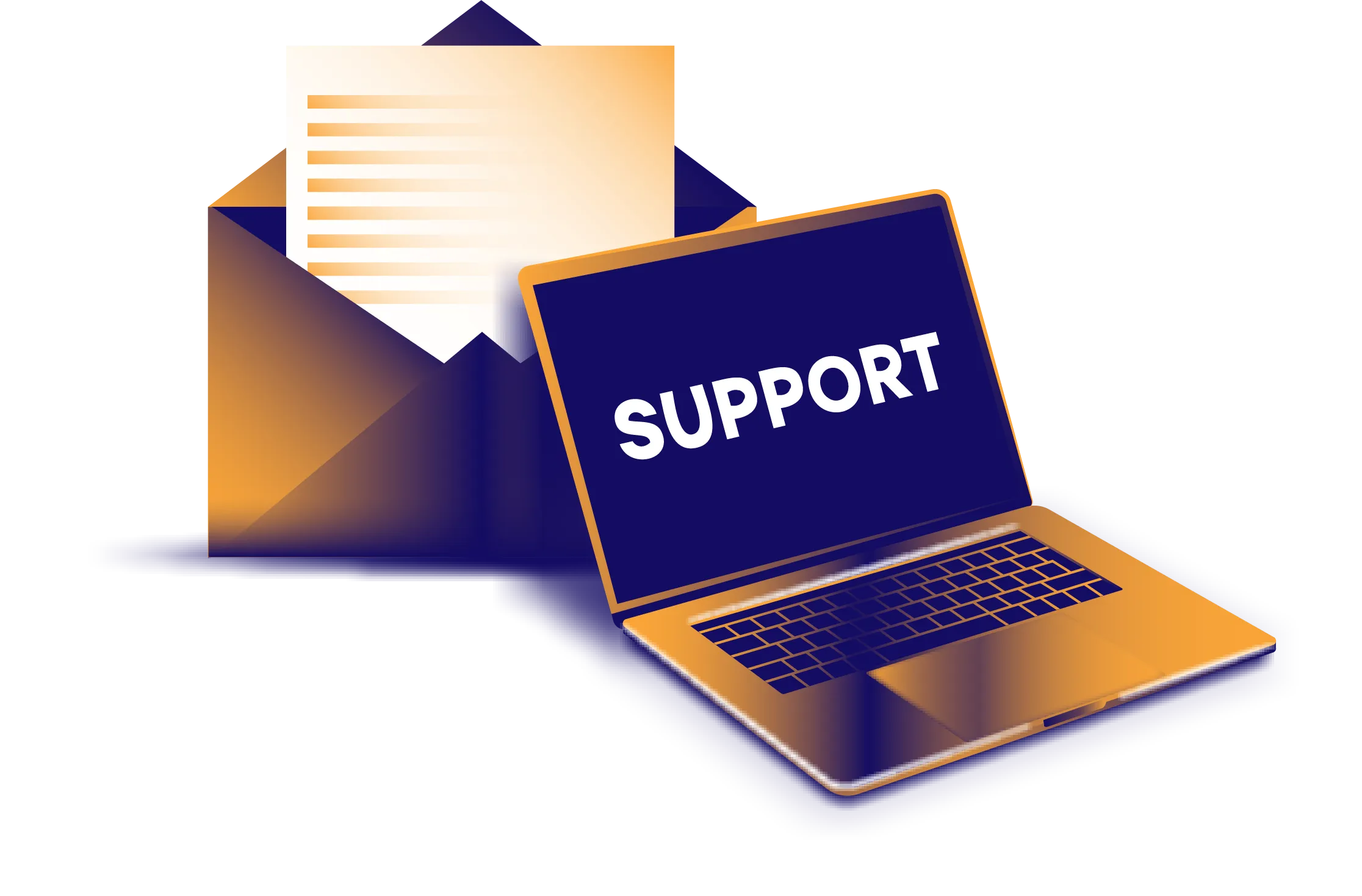 Glasfaser Tiefbau Unternehmen – Support – Computer und offener Brief