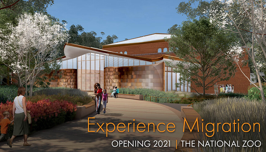 A rendering of the historic Bird House with an entry addition.