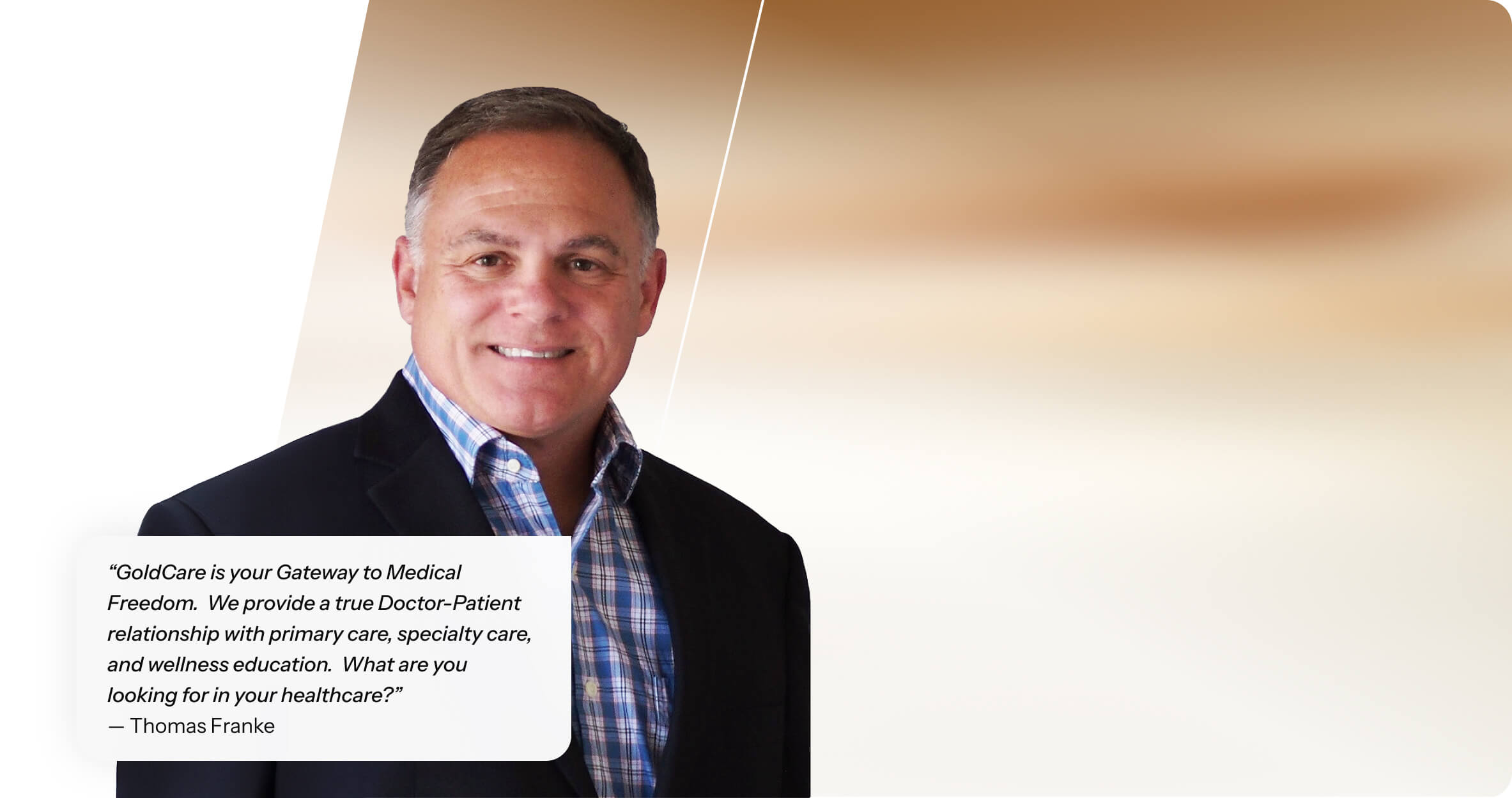 "GoldCare provides holistic wellness and healthcare solutions, including Ayurveda, Yoga Therapy, Naturopathy, Nutrition, and Native American Medicine, offering ethical, preventive, and functional medicine without a social agenda." — Dr. Anthony B. James
