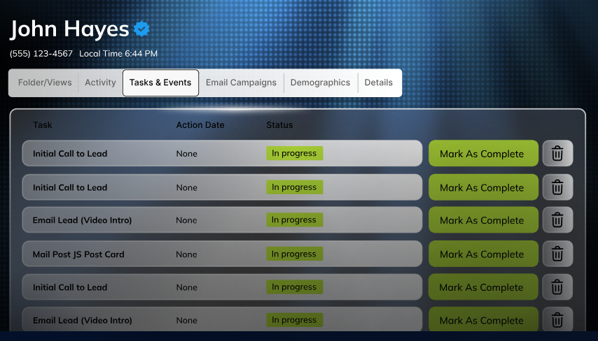 A screenshot from the Espresso Agent platform