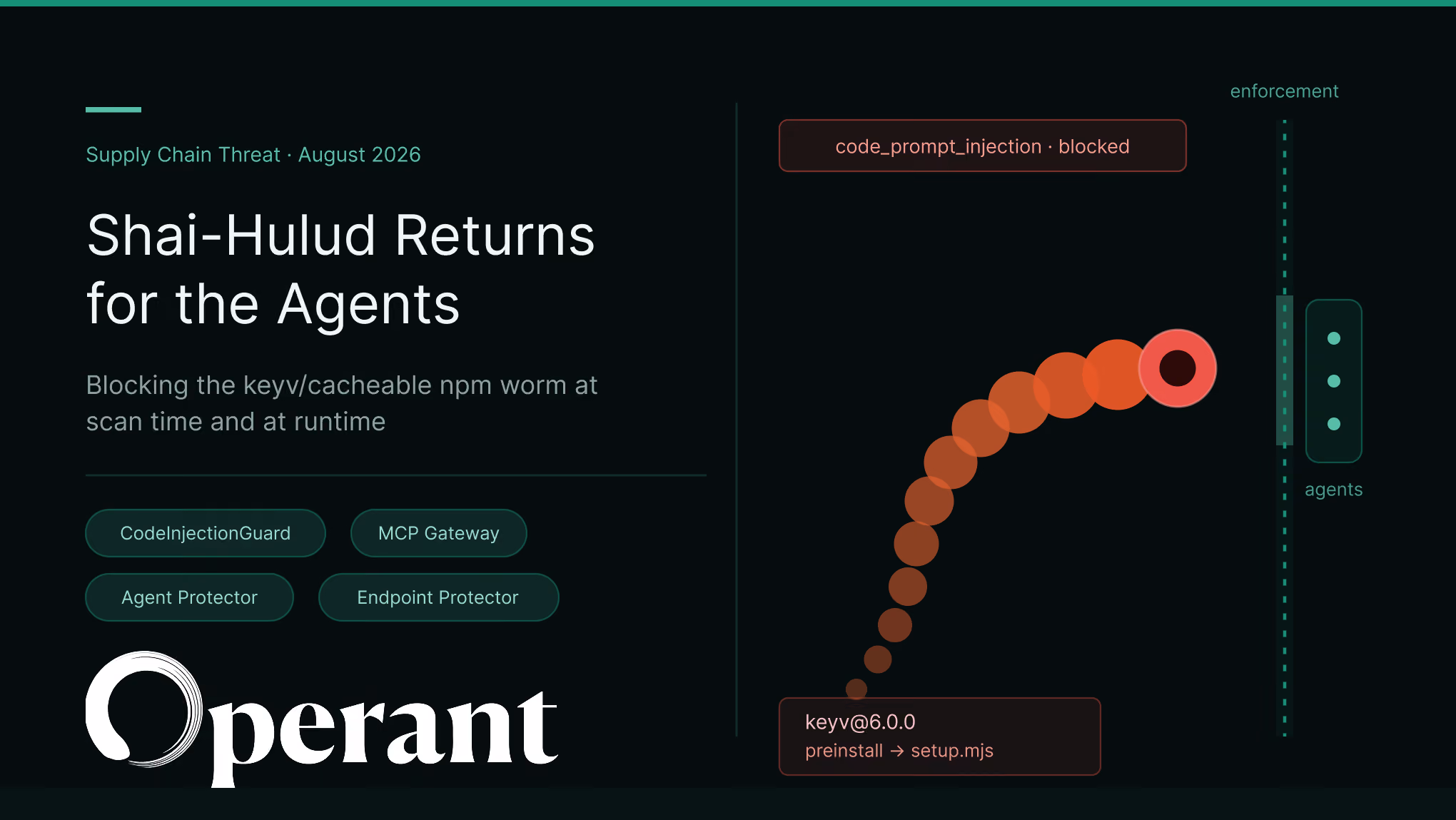 Shai-Hulud Returns for the Agents: How Operant Blocks the keyv/cacheable npm Worm at Scan Time and at Runtime