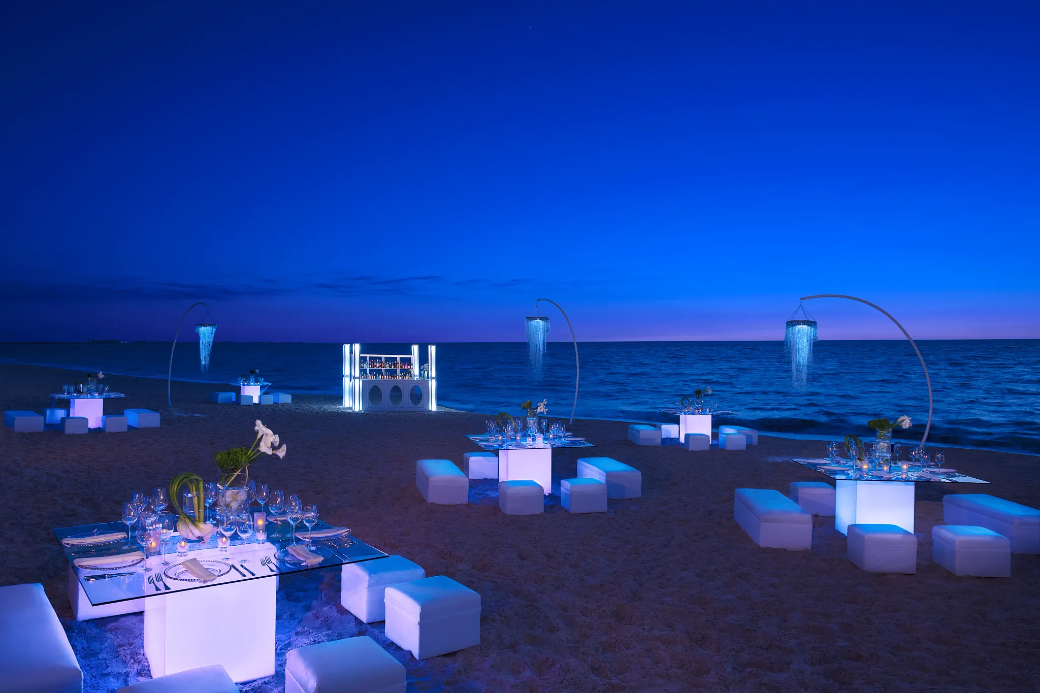 Beachside Dinner Setup