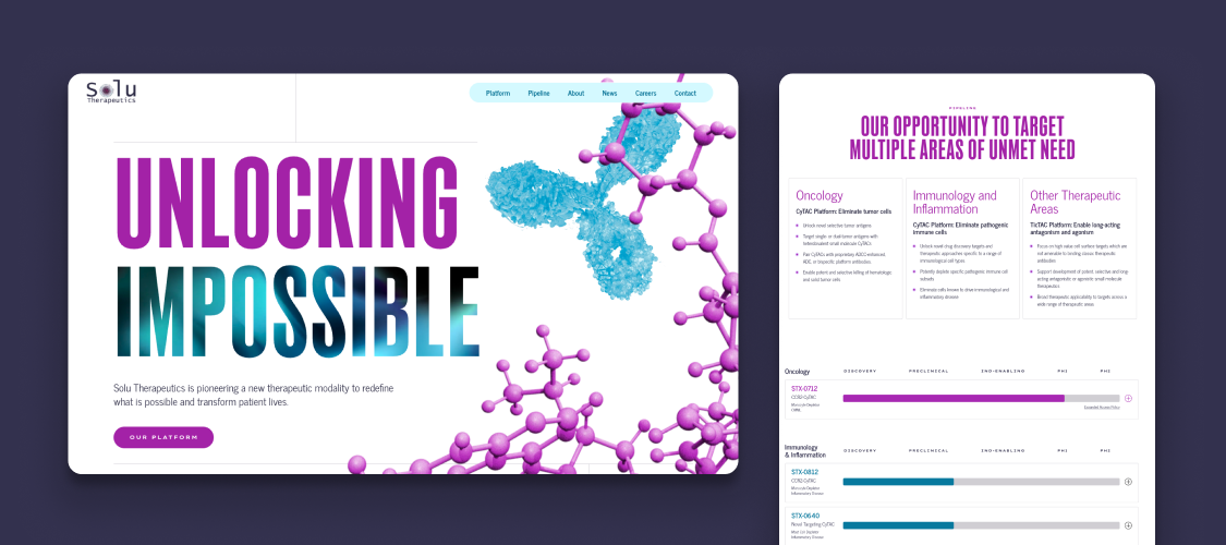 Close up picture of multi-colored protein molecule