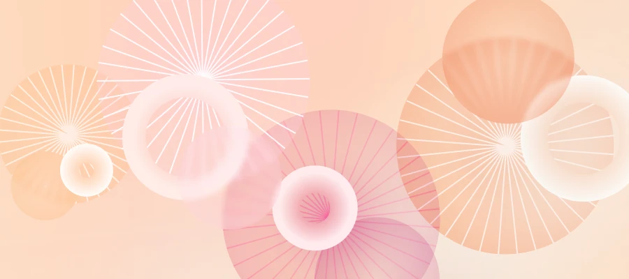 Close up picture of multi-colored protein molecule