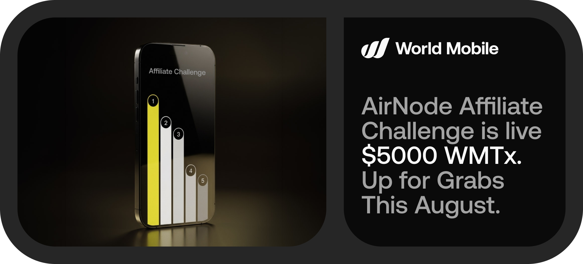 AirNode Affiliate Challenge: $5,000 in WMTx Up for Grabs This August