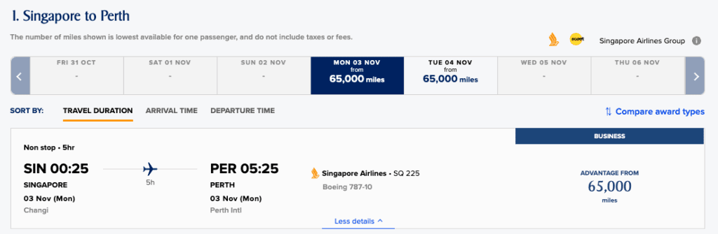 a screenshot of a flight schedule