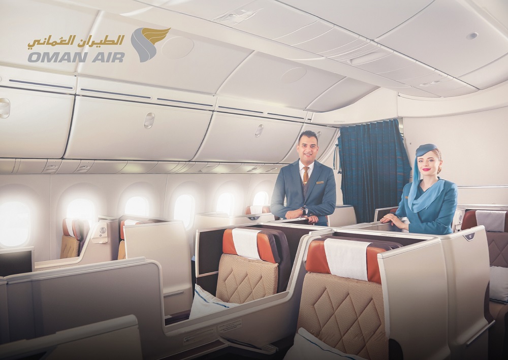 a man and woman in a plane