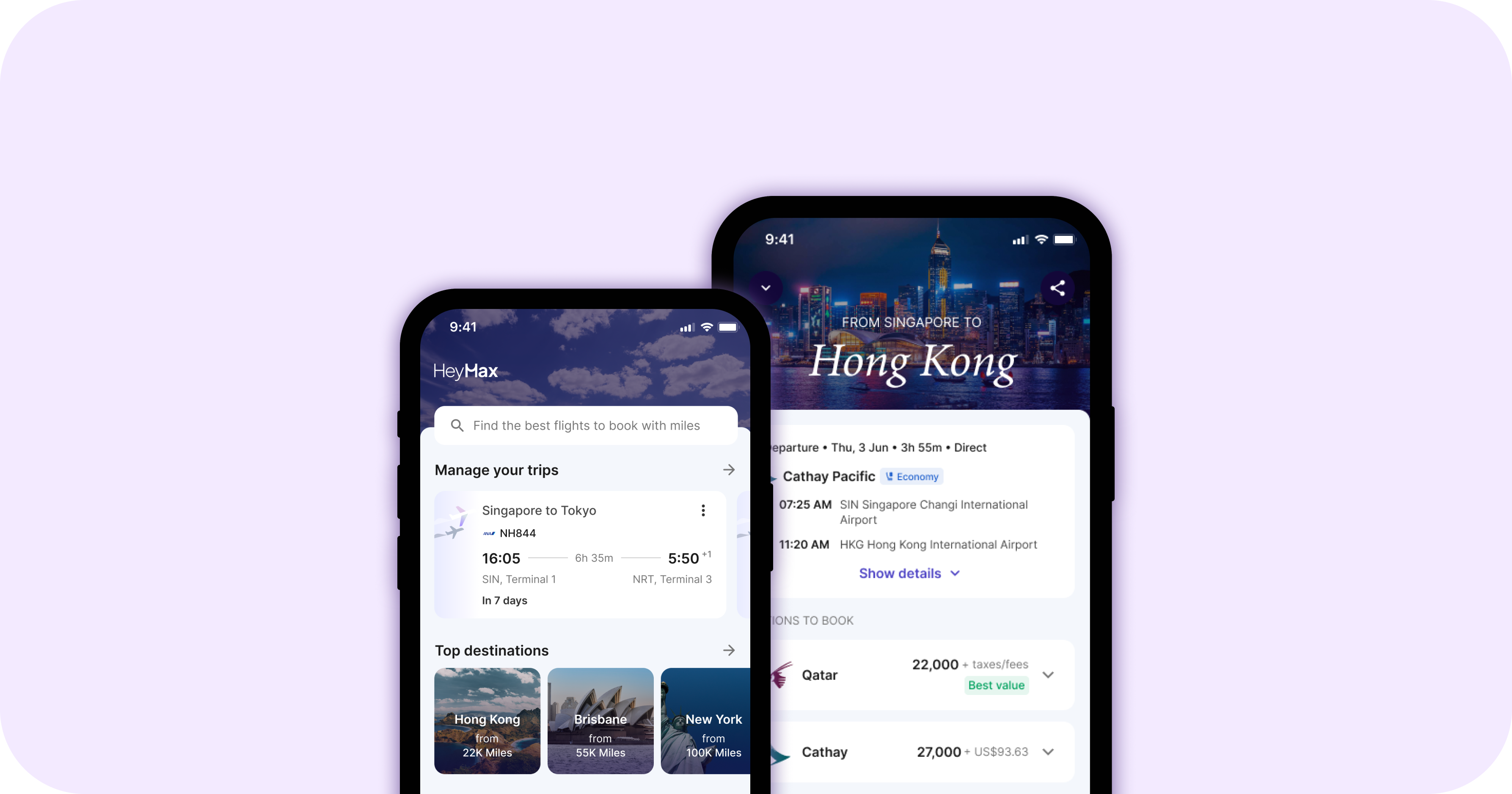 HeyMax First flight search