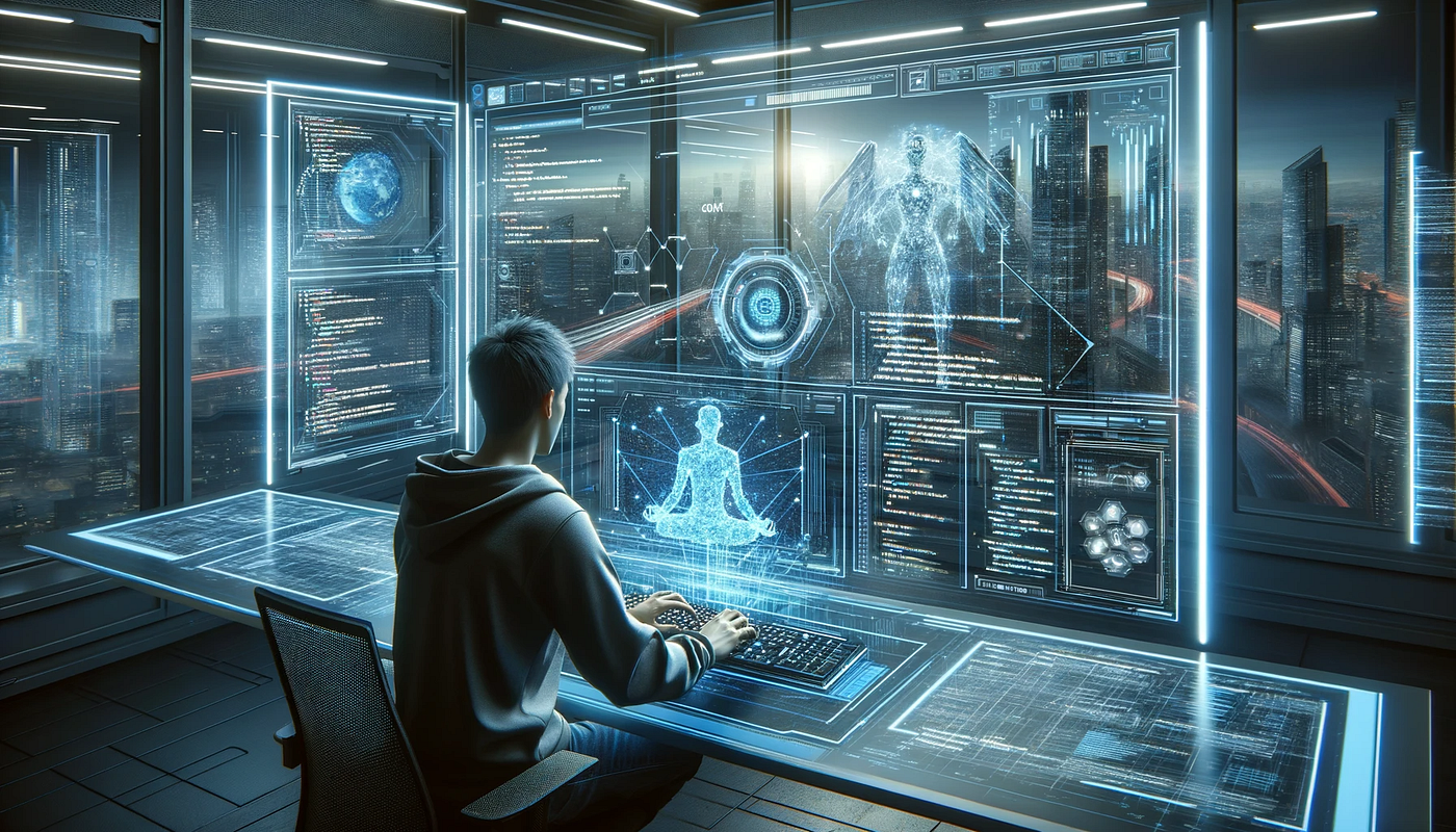 Visual representation of IT solutions including network infrastructure, system integration, and digital support services. for sinan it solutions