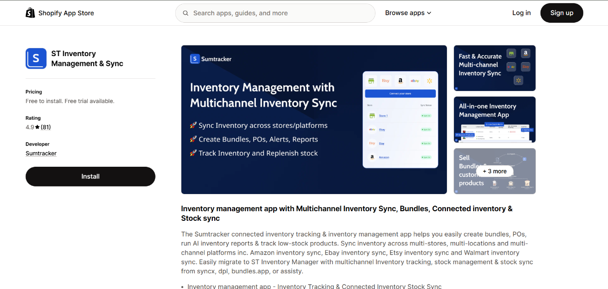 sumtracker app store page