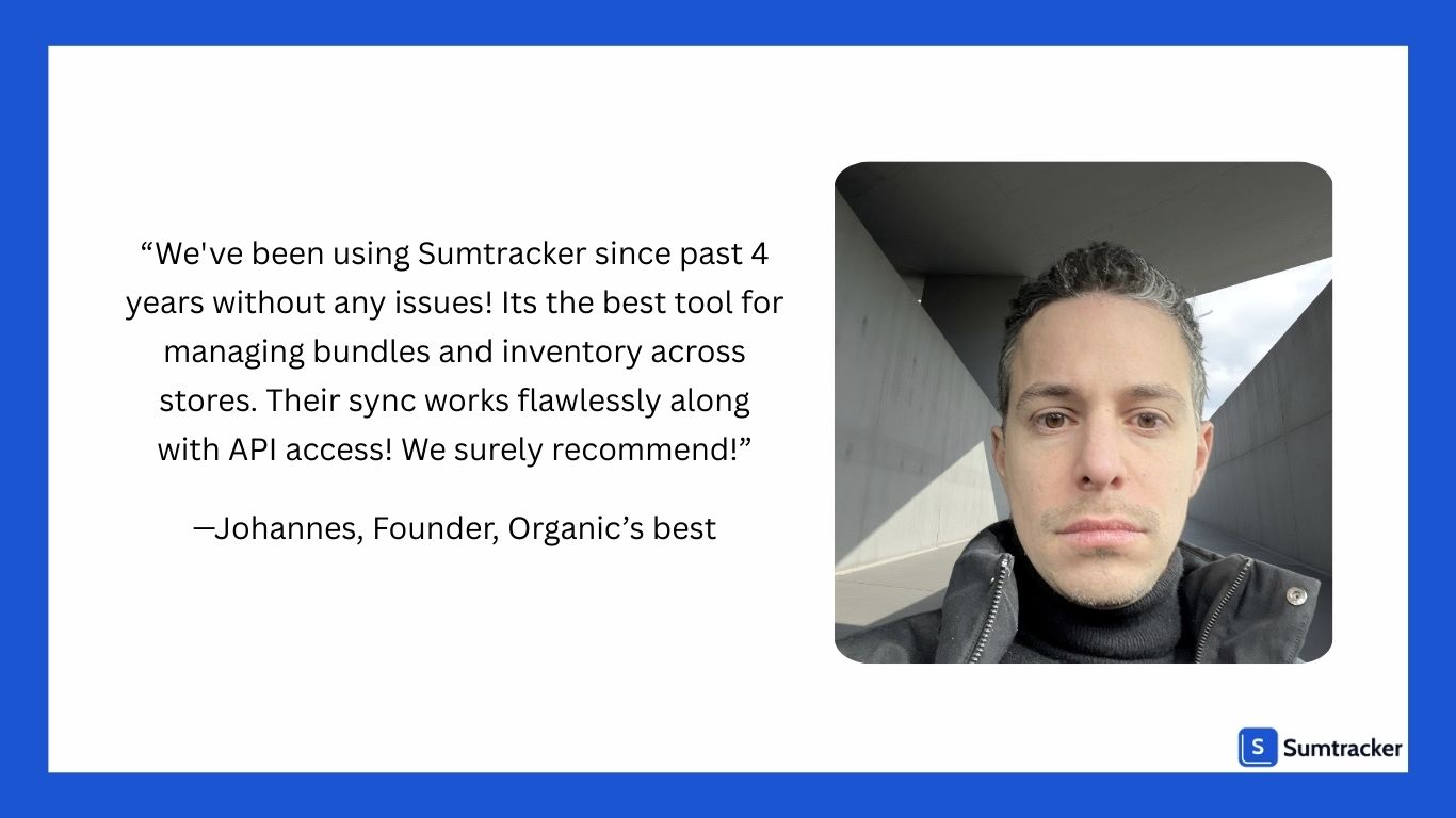 Customer testimonial for sumtracker 