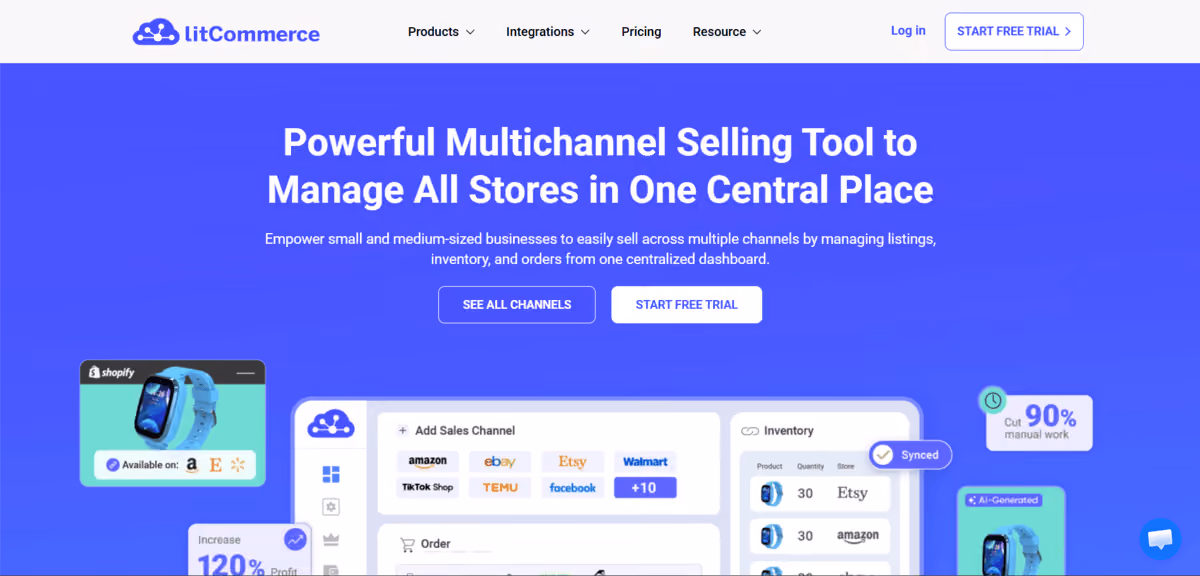 Litcommerce homepage 