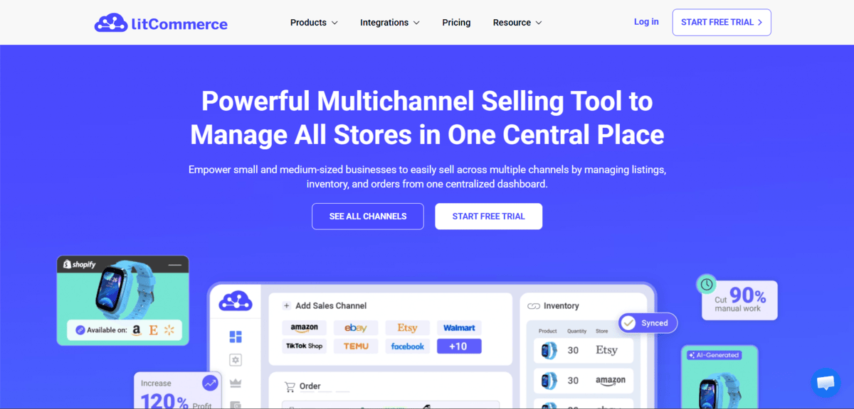 Litcommerce homepage 