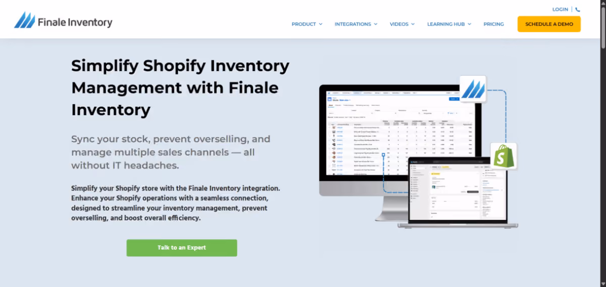 finale inventory homepage