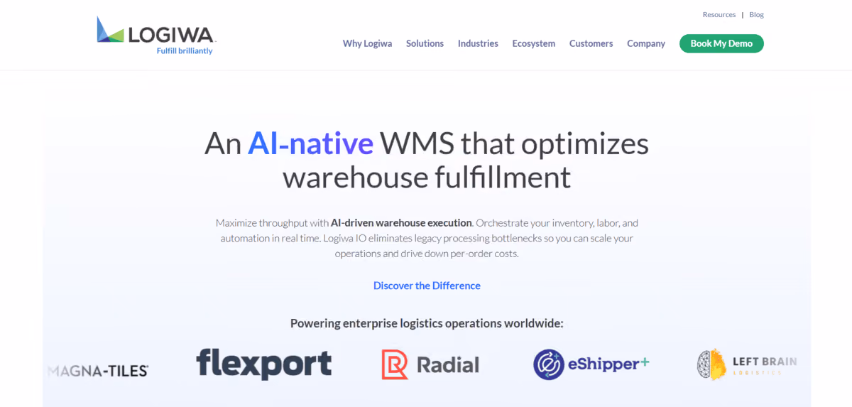Logiwa homepage