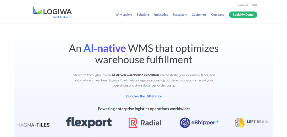 Logiwa homepage