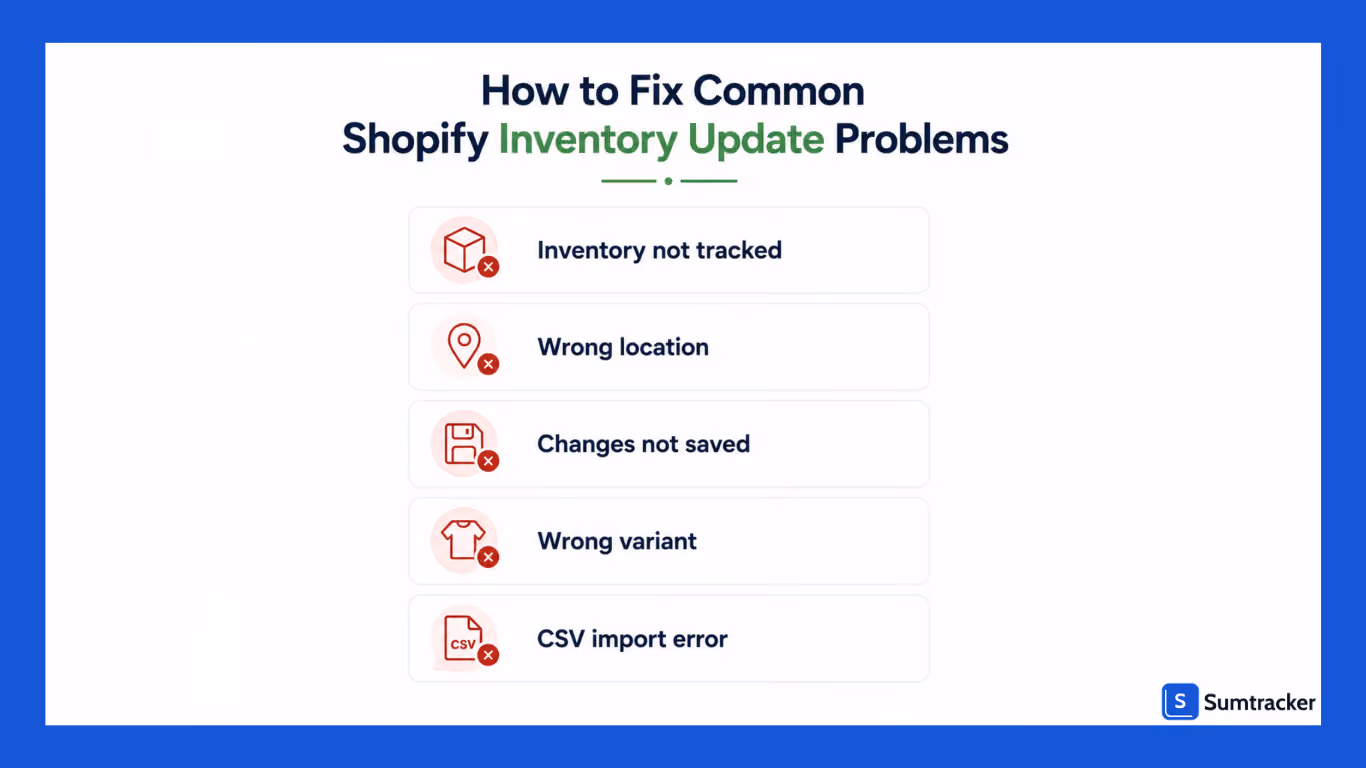 How to Fix Common Shopify Inventory Update Problems