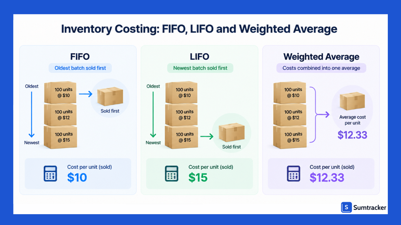 Inventory Costing: FIFO, LIFO and Weighted Average