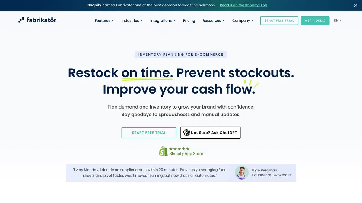 Fabrikatör product page