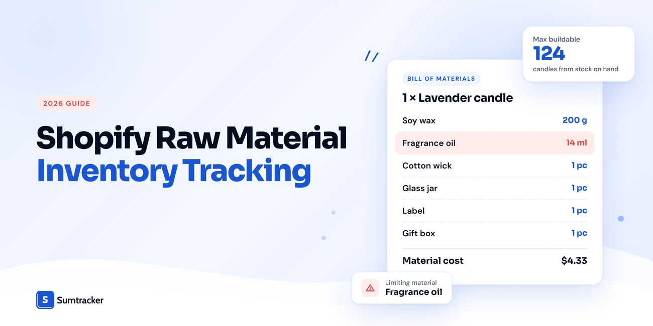 Shopify Raw Material Inventory Tracking: Complete Guide (2026)