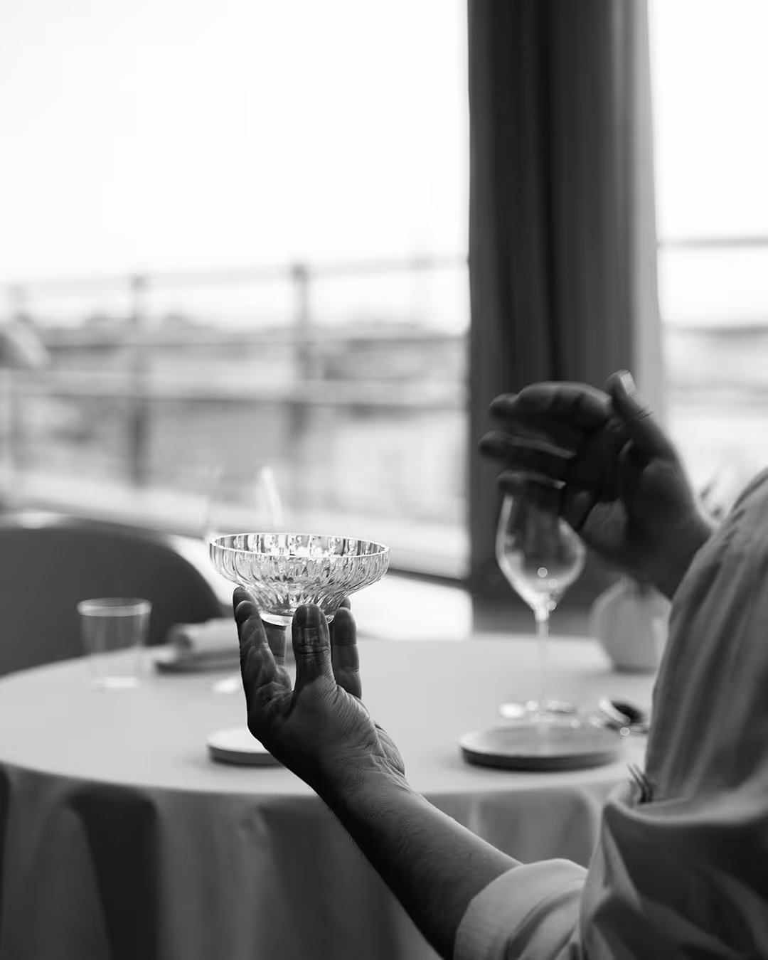 Restaurant chef holding the Palace Dessert Bowl