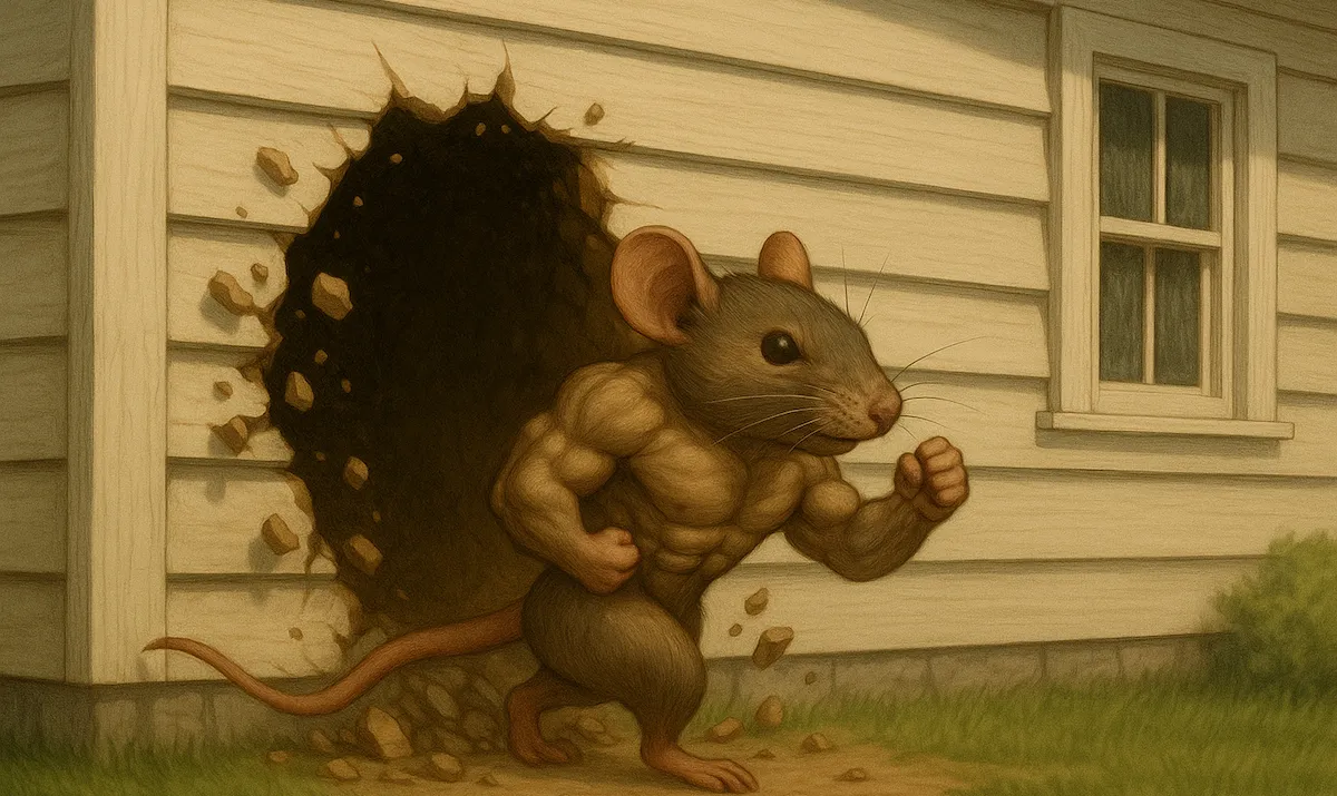 Mouse Running Through House