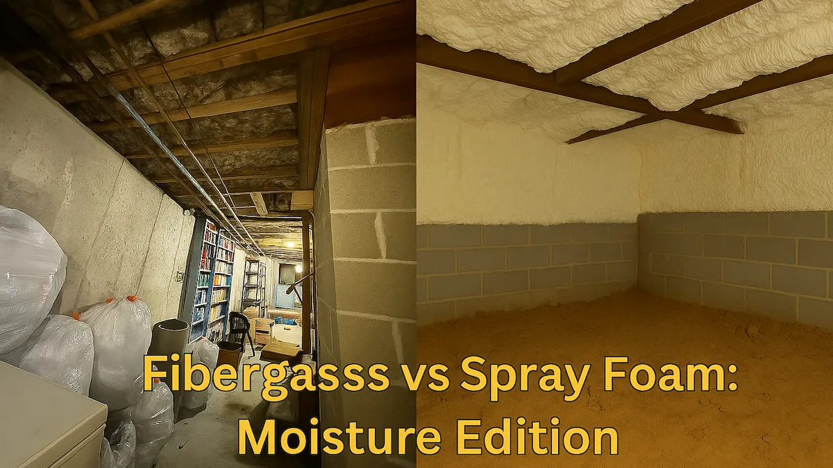 Fiberglass vs Spray Foam moisture comparison