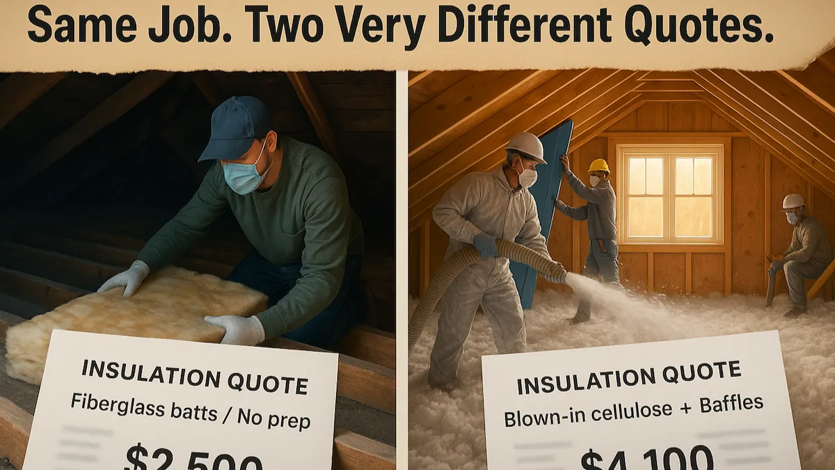 How to Compare Two Insulation Quotes