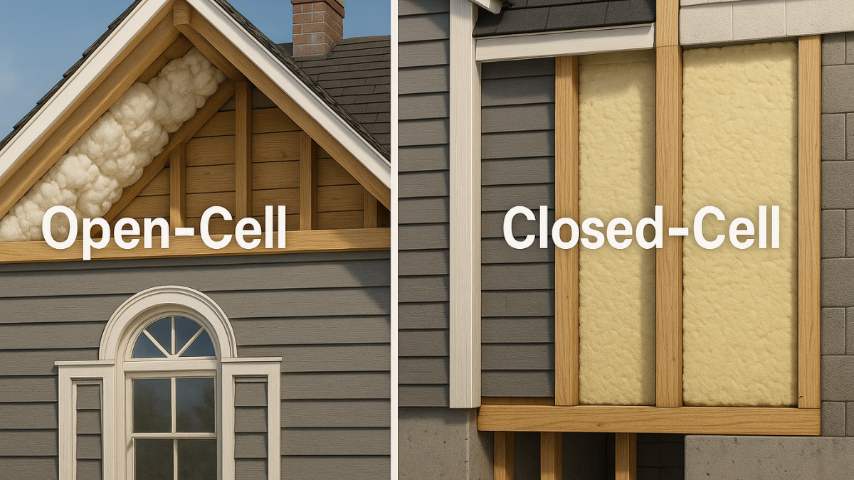 Open-Cell vs Closed-Cell Spray Foam Insulation: What’s the Real Difference?