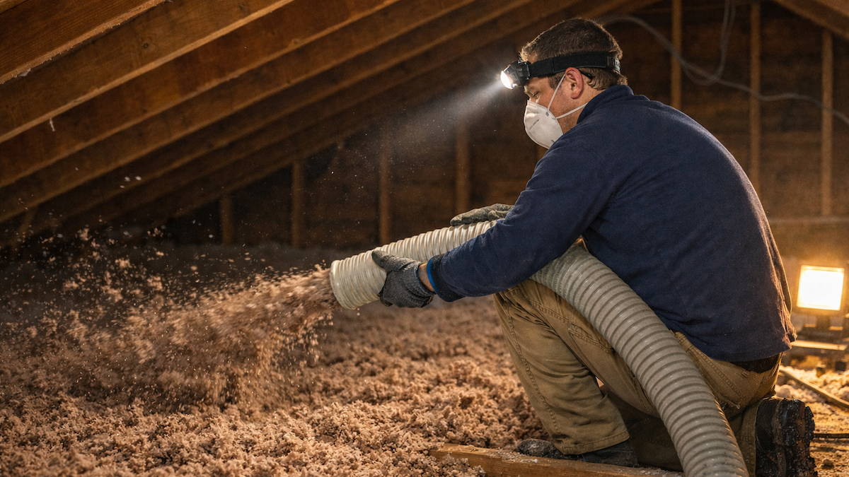 How Is Blown-In Insulation Installed?