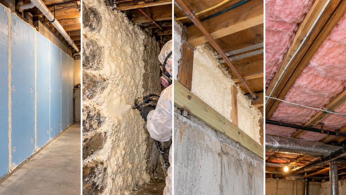 Best Basement Insulation: What Works on Each Surface