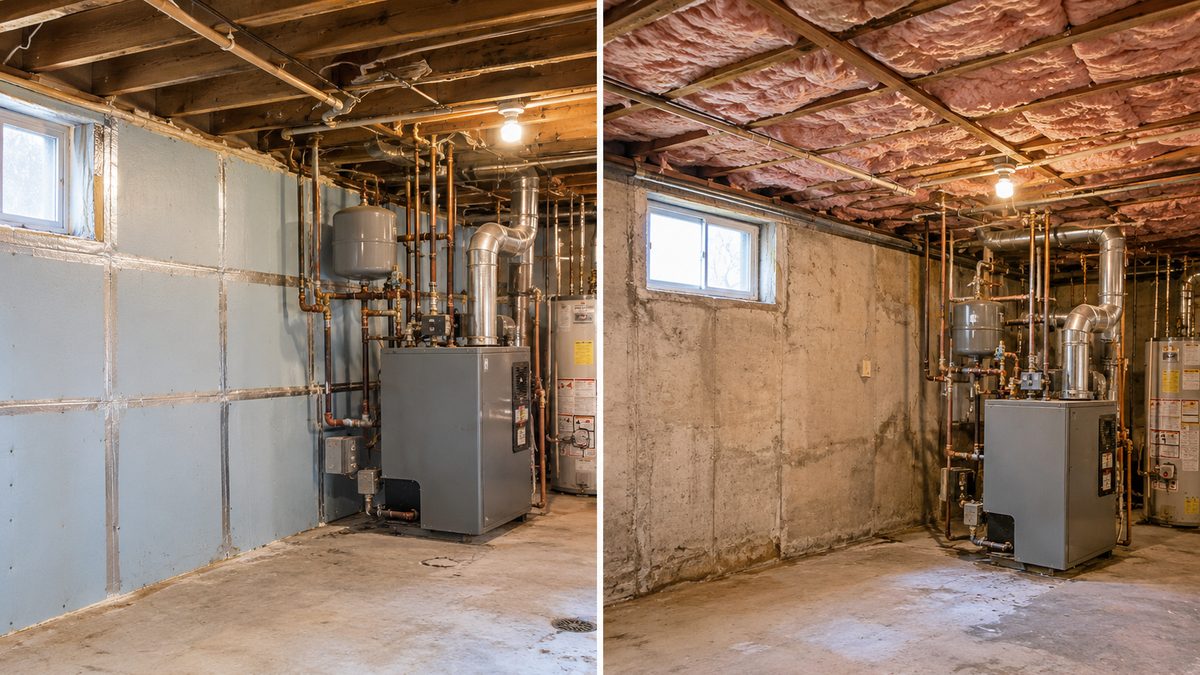 How to Insulate a Basement in CT: Walls or Ceiling?