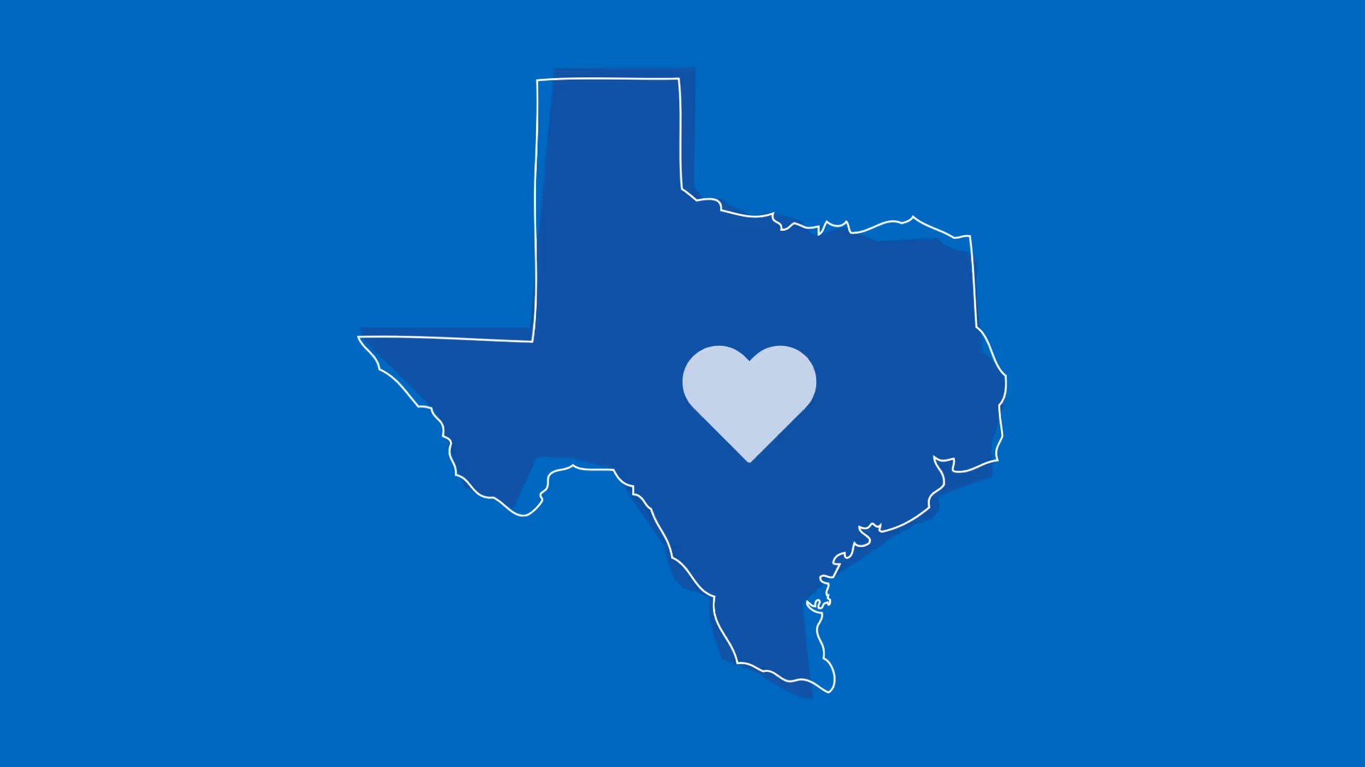 Outline of state of Texas