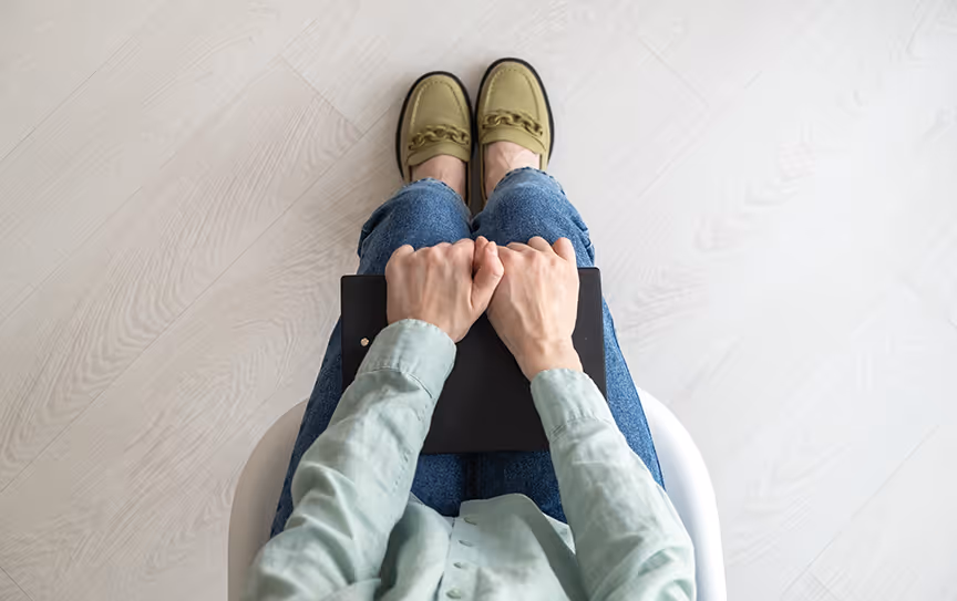 Patient in waiting room