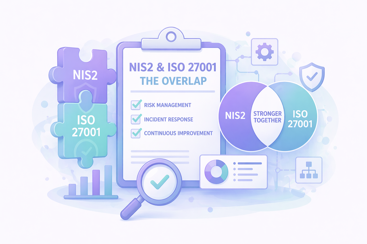 NIS2 und ISO 27001: Überschneidungen, Gemeinsamkeiten und wie du beides für dich nutzen kannst 