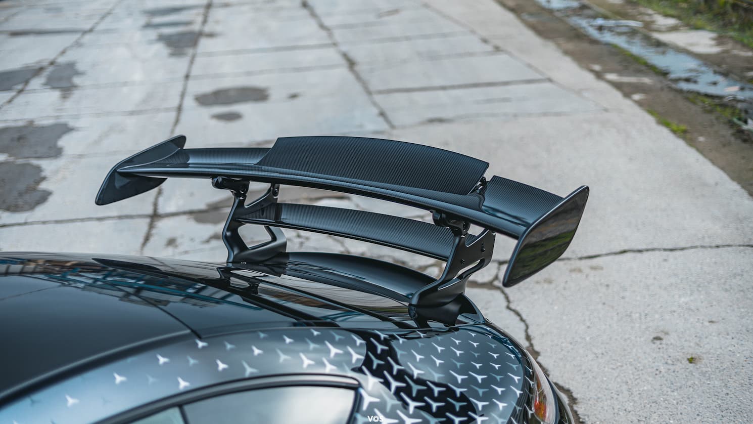 Mercedes AMG GT Black Series P One Edition met PPF op soiler bovenaanzicht