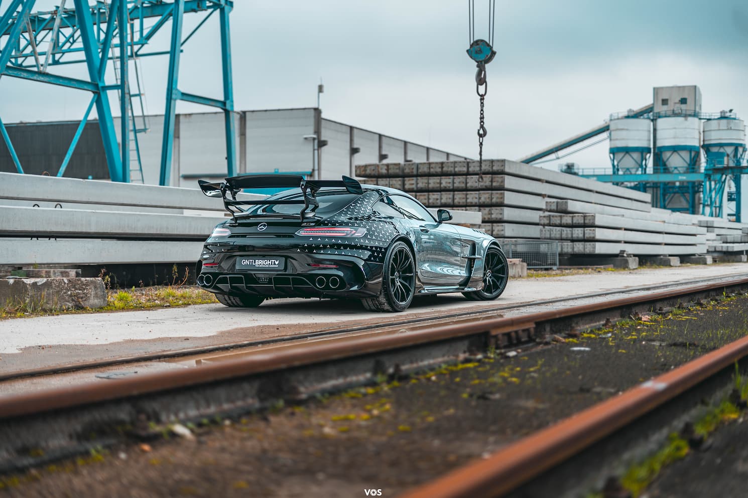 Mercedes AMG GT Black Series P One Edition met PPF achteraanzicht rechts
