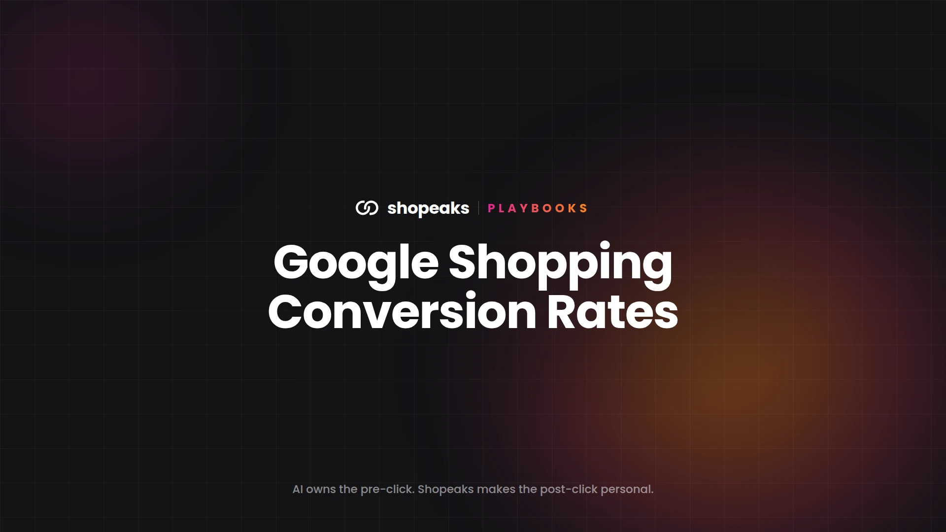 Shopeaks Playbooks: Google Shopping Conversion Rates