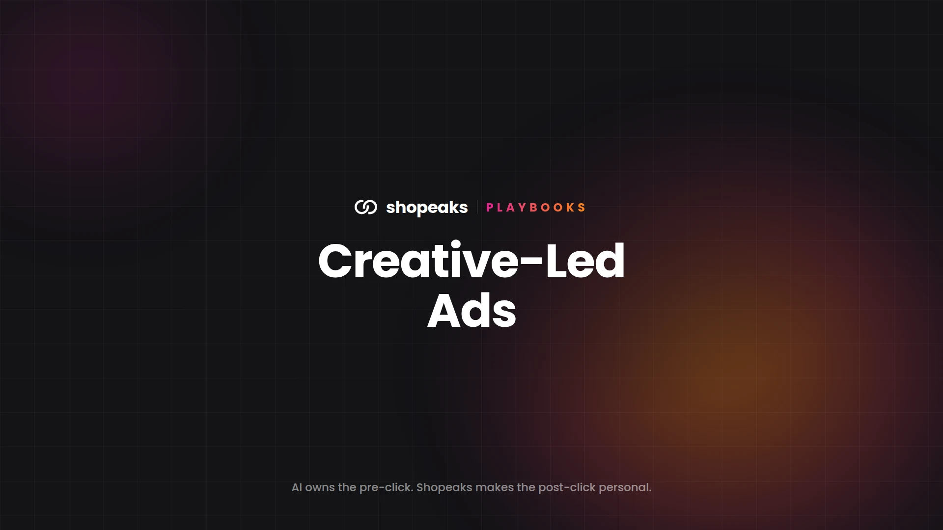Shopeaks Playbooks: Creative-Led Ads