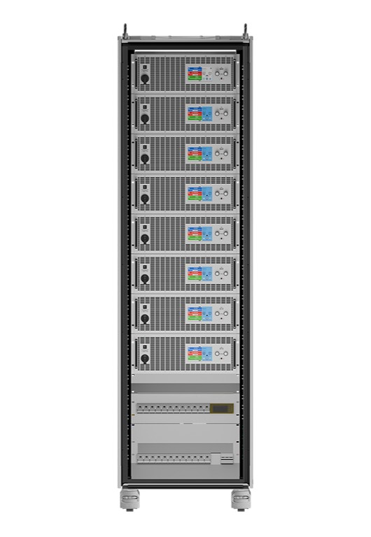 Elektro-Automatik EA-ELR 21000 Dynamic Test System in a 42U rack